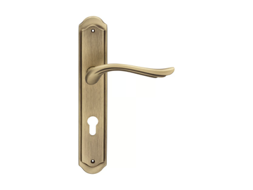 ARIA - Brass door handle on back plate by LINEA CALI' - view 2